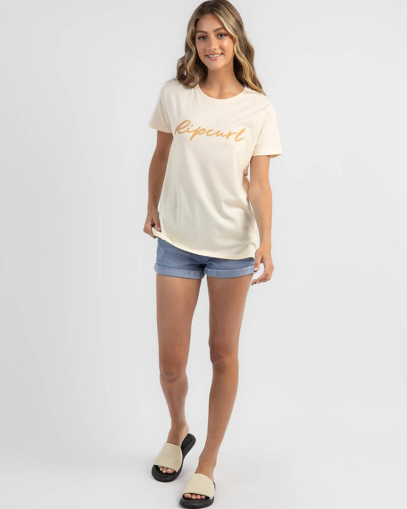 Rip Curl Script Standard T-Shirt for Womens
