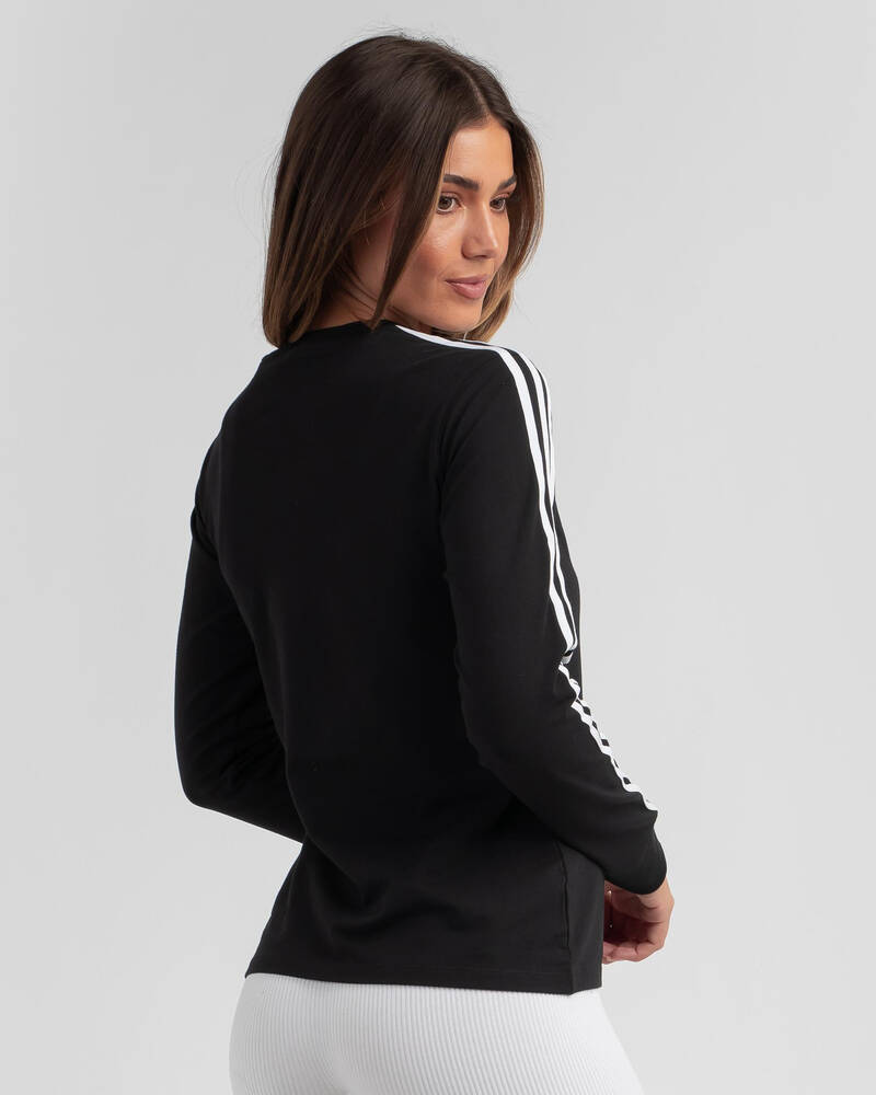 adidas 3 Stripes Long Sleeve T-Shirt for Womens