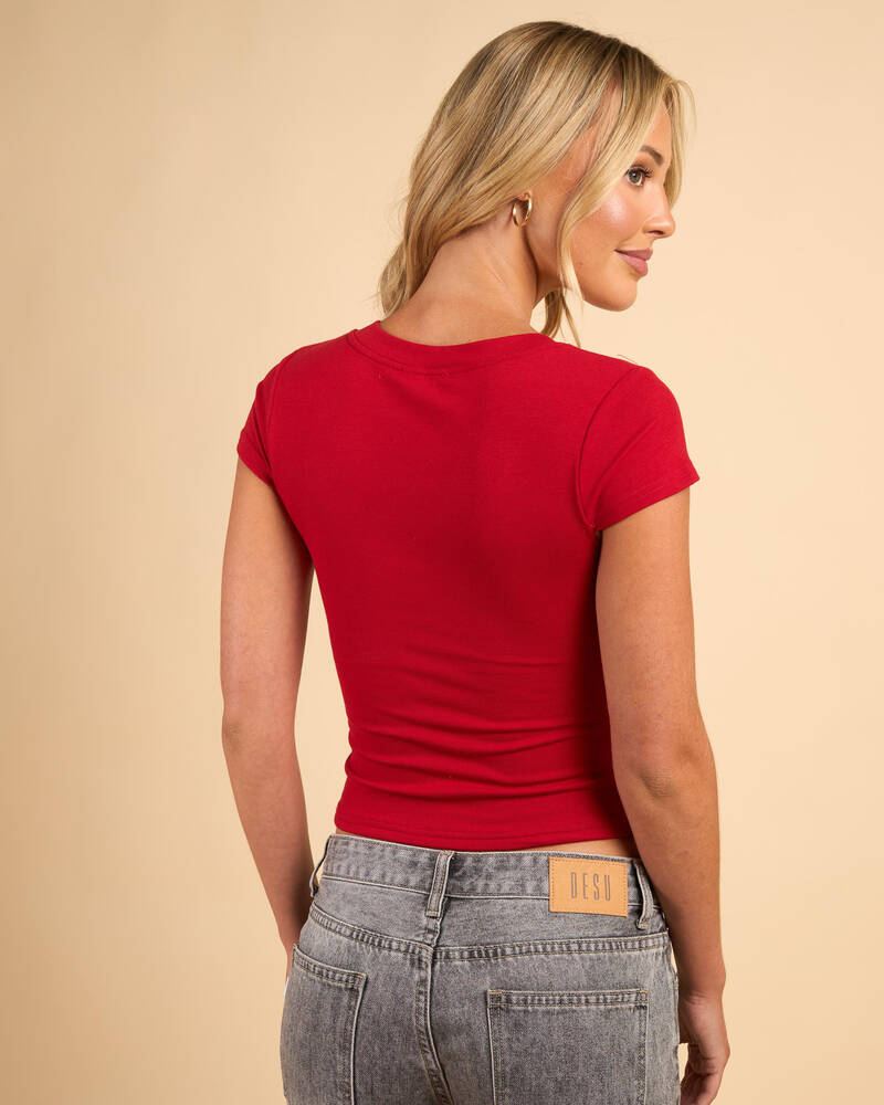 Ava And Ever Indie Basic V Neck Tee for Womens