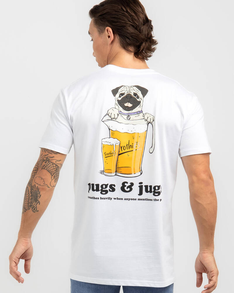 Frothies Pugs & Jugs T-Shirt for Mens