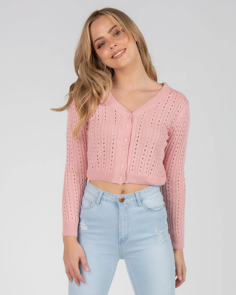 Mint Vanilla Winding Road Knit Cardigan for Womens