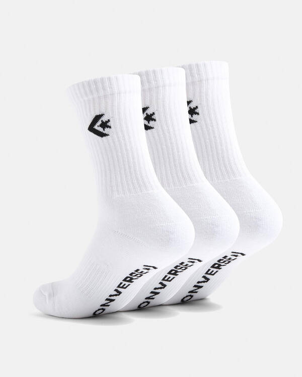 Converse Boys' Crew Socks 3 Pack for Mens