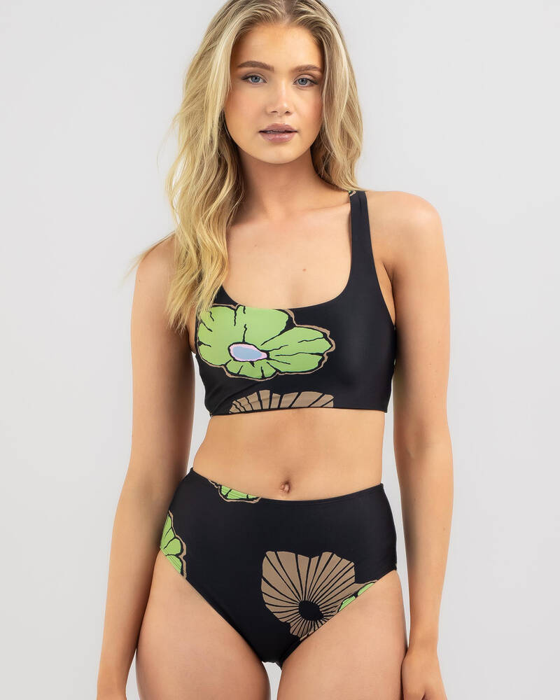 Hurley Big Bloom Singlet Bikini Top for Womens