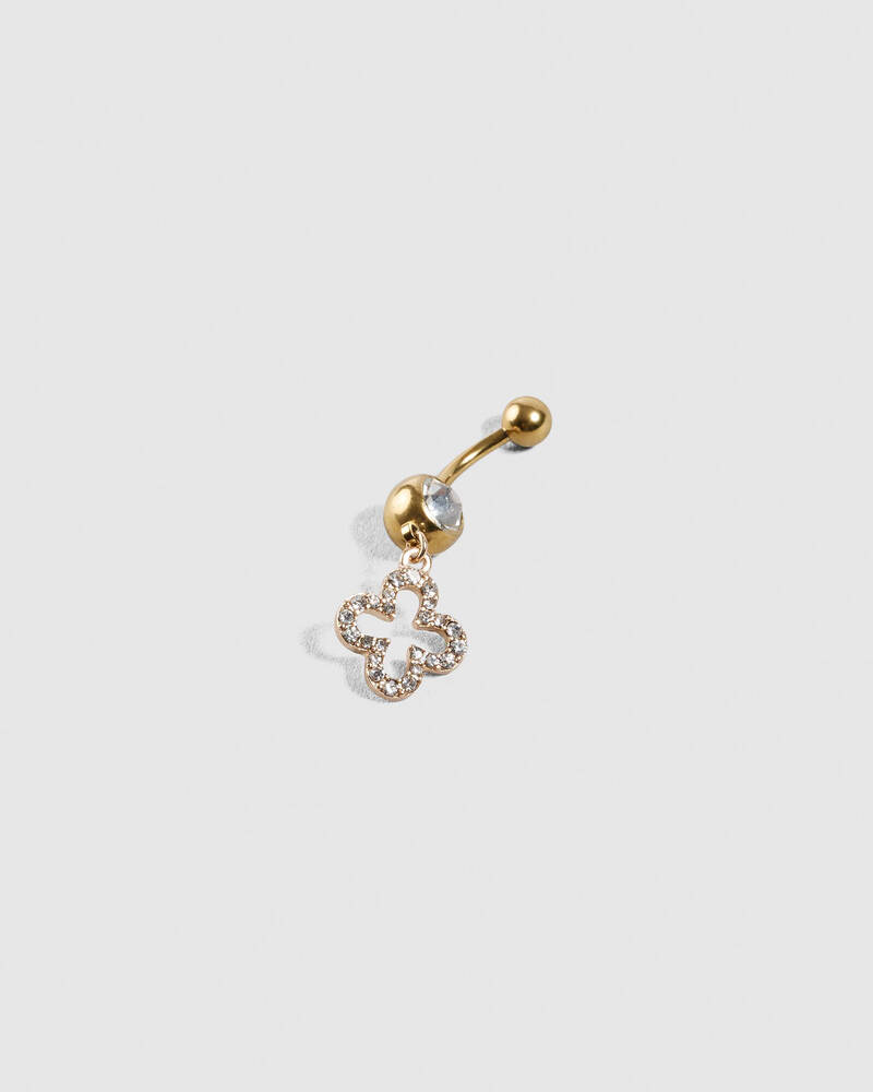 Karyn In LA Lili Clover Belly Ring for Womens