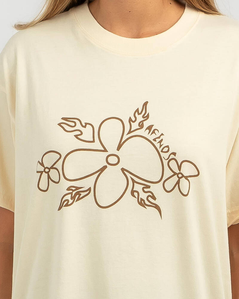 Afends Island Recycled Oversized T-Shirt for Womens