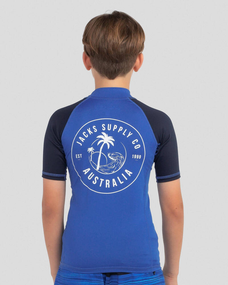 Jacks Boys' Clan Short Sleeve Rash Vest for Mens