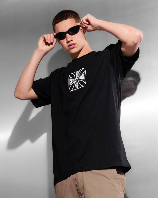 West Coast Choppers Skull Helmet T-Shirt for Mens