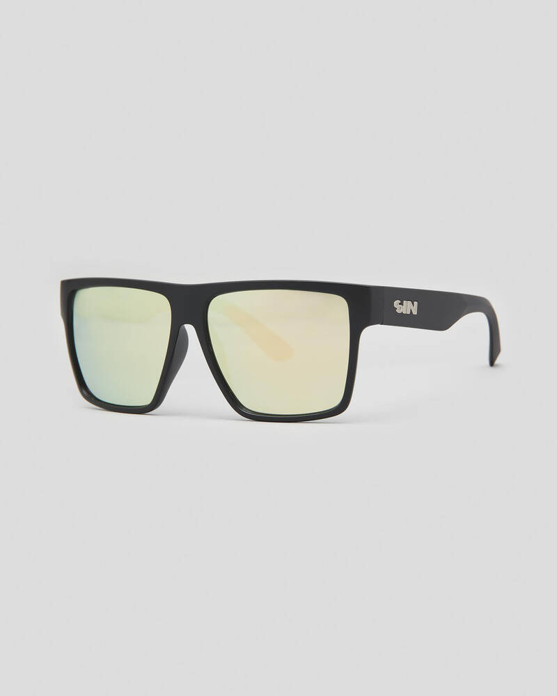 Sin Eyewear Vespa II Black Gold Flash Sunglasses for Mens