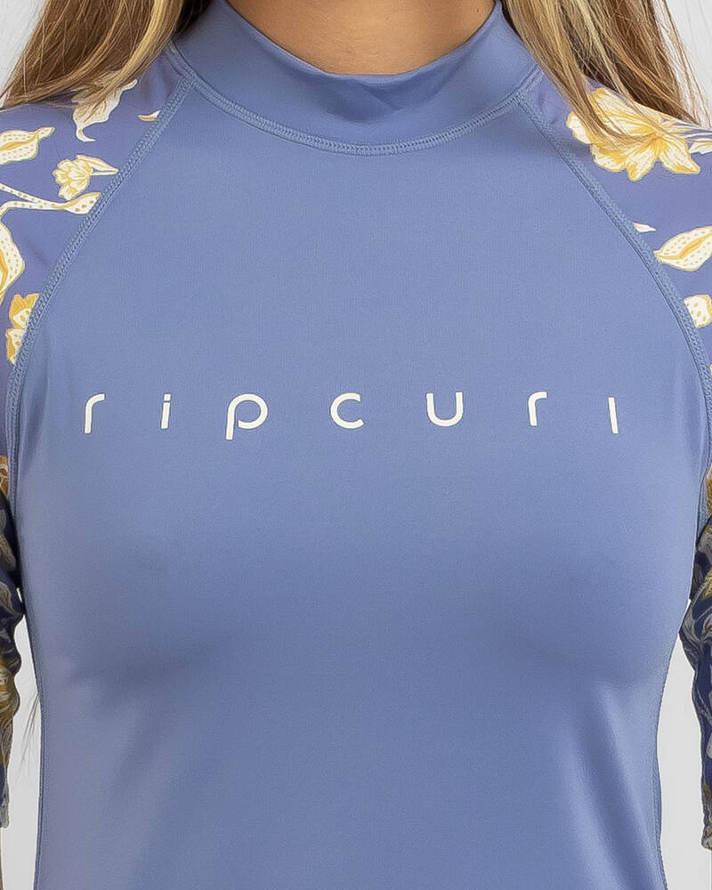 Rip Curl Oceans Together UPF 50+ Short Sleeve Rash Vest for Womens