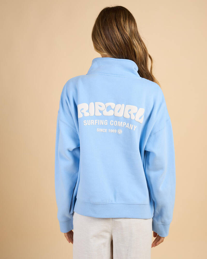 Rip Curl Surf Puff 1/4 Zip Sweatshirt for Womens
