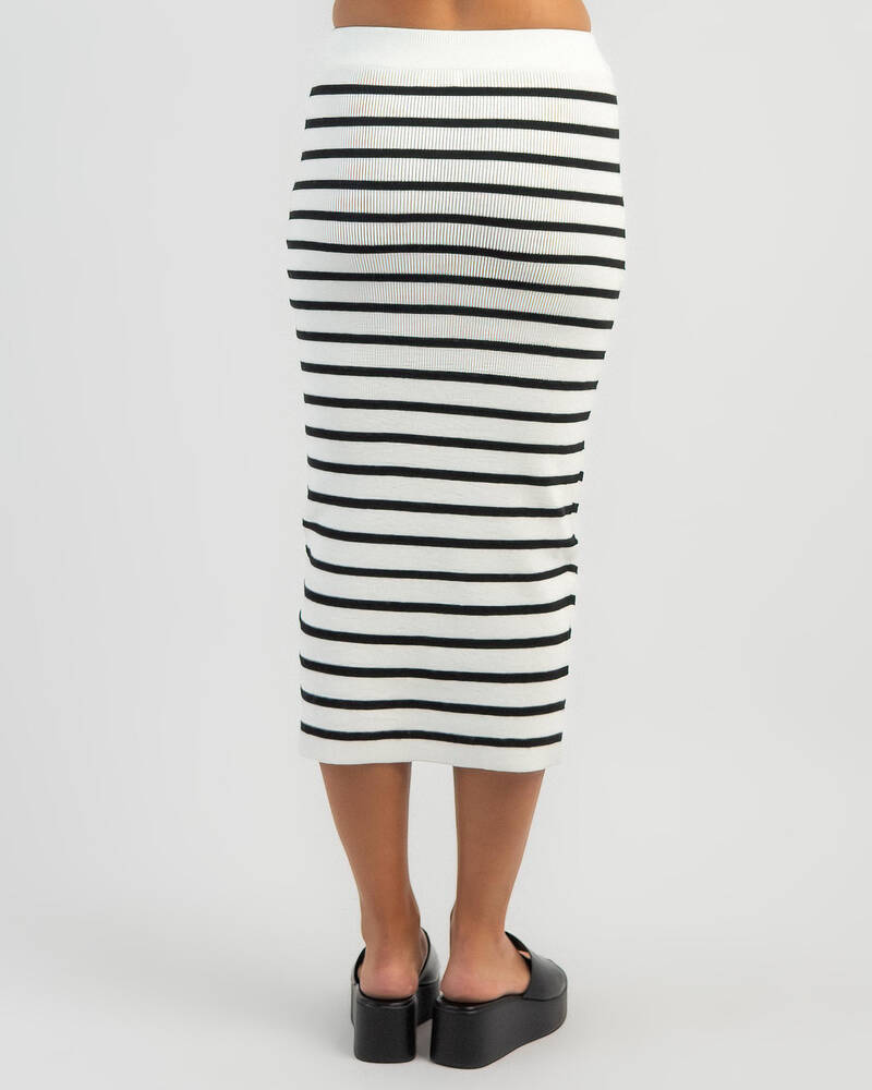 Rumor Striped Midi Skirt for Womens