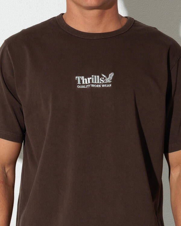 Thrills Workwear Embro Merch Fit T-Shirt for Mens