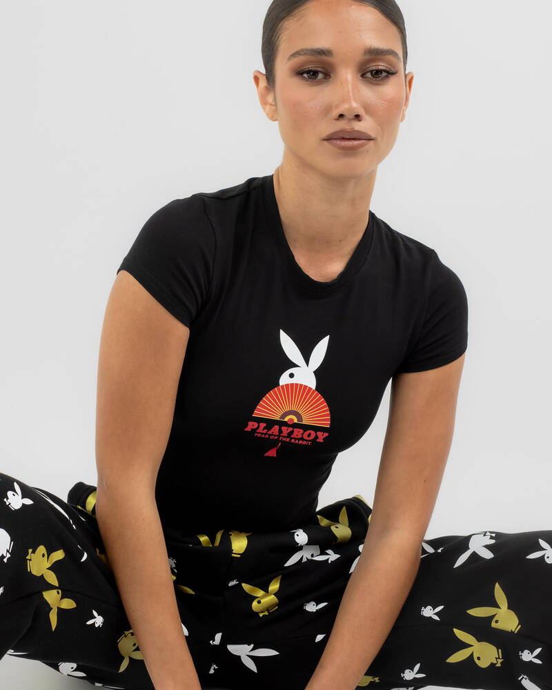 Playboy Year Of The Rabbit Baby Tee for Womens