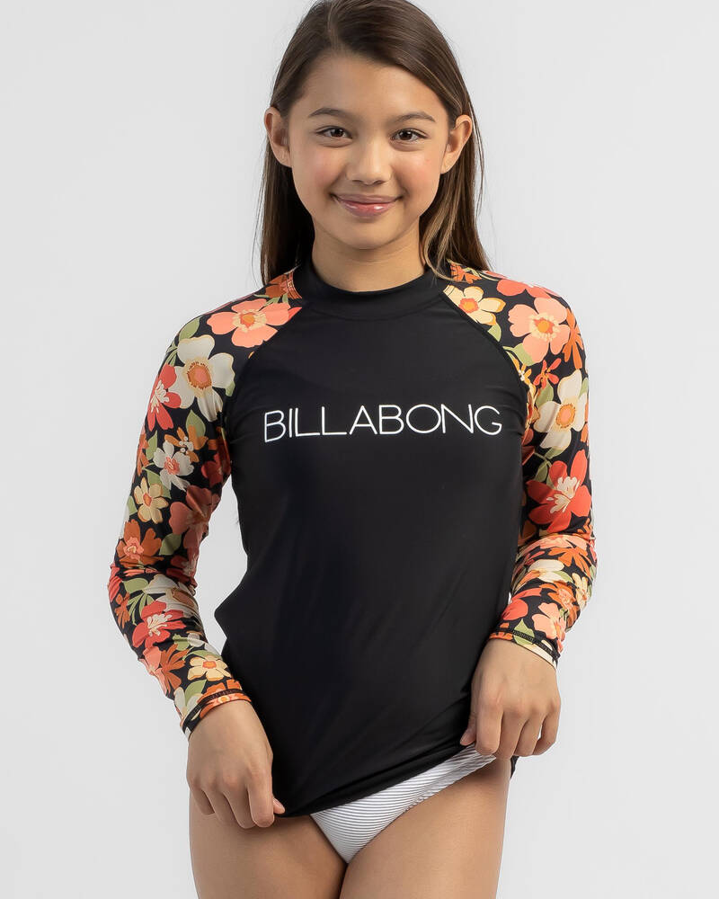 Billabong Girls' Wild Flower Long Sleeve Rash Vest for Womens