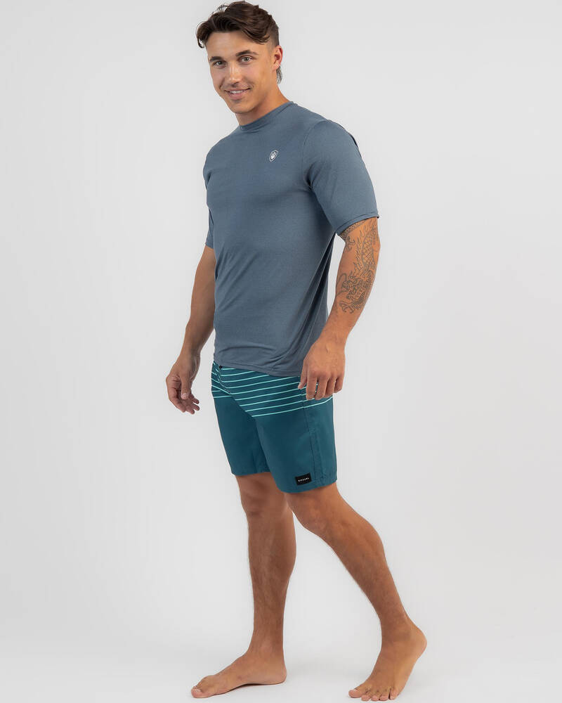 Far King Surf Shirt Short Sleeve Rash Vest for Mens