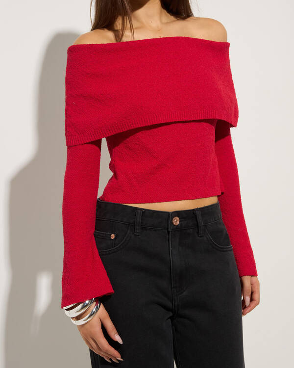 Ava And Ever Dixie Off Shoulder Knit Top for Womens
