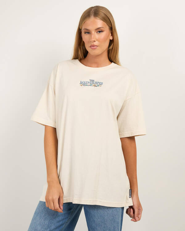 The Mad Hueys Mermaids Drink Free Oversized T-Shirt for Womens