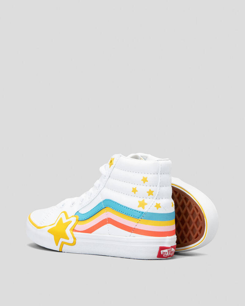 Vans Girls' Sk8-Hi Rainbow Star Shoes for Womens