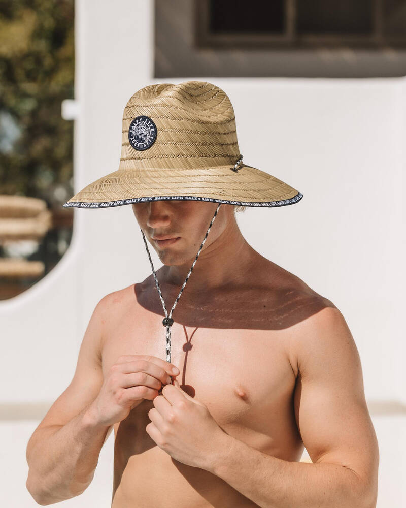 The Mad Hueys Triple Anchor Straw Hat for Mens