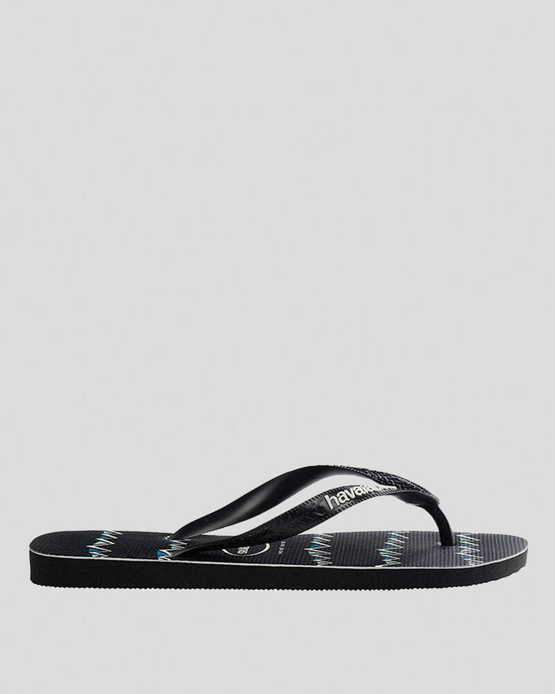 Havaianas Kids' Top Stripe Zag Thongs In Black - Fast Shipping & Easy ...