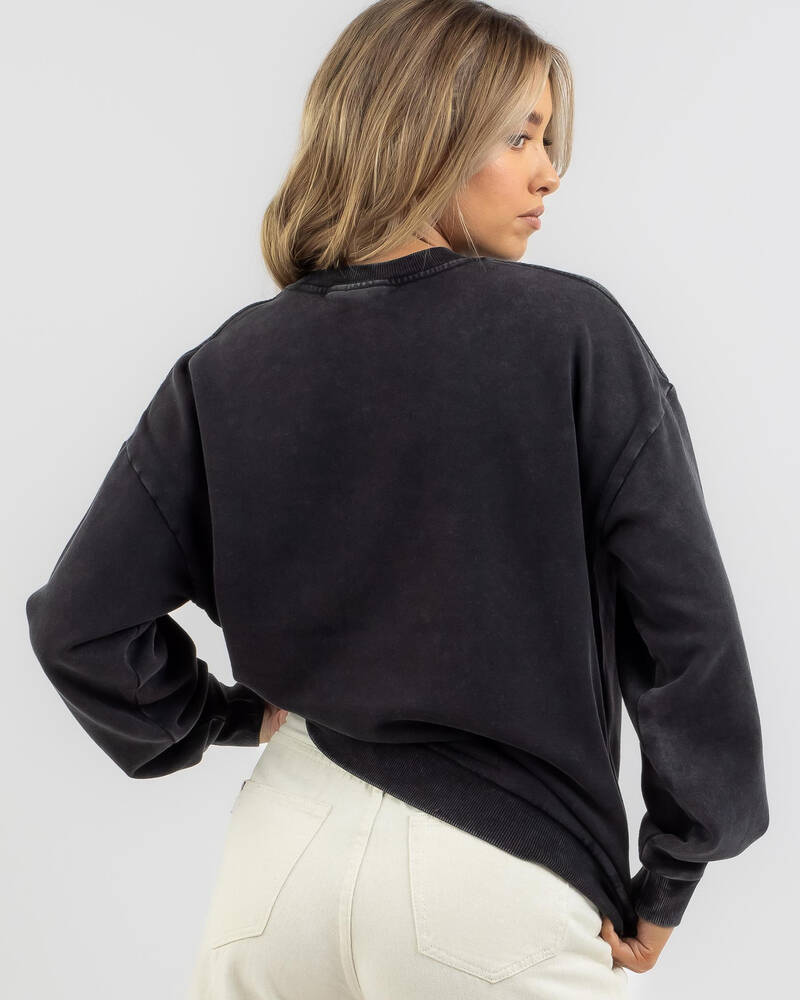 Rusty Logo Oversized Crewneck Sweatshirt for Womens