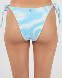 Rhythm Cove Stripe Tie Side High Cut Bikini Bottom for Womens image number null