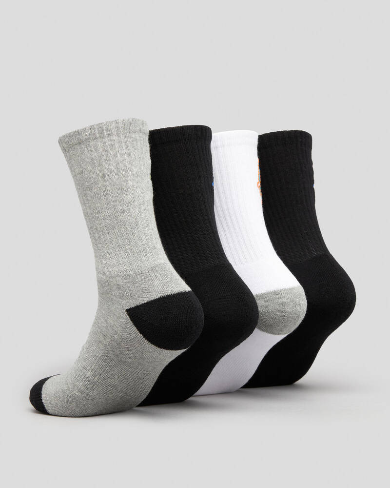 Santa Cruz Boys' Other Dot Crew Socks 4 Pack for Mens