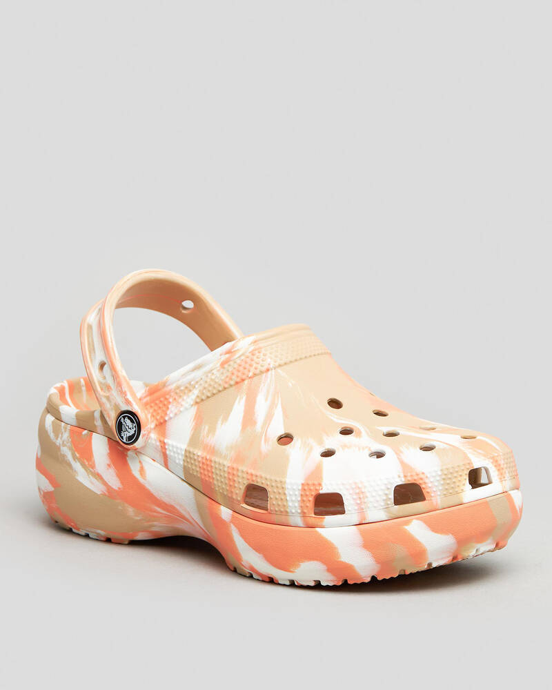 Crocs Classic Platform Marbled Clogs for Womens