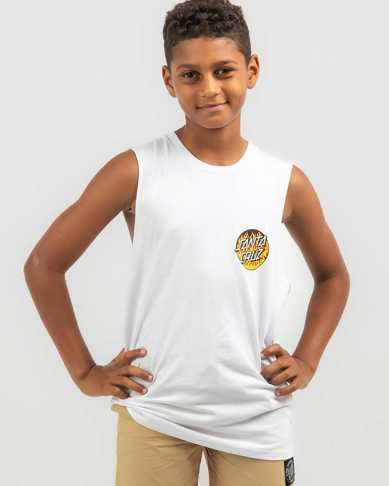 Santa Cruz Boys' Blaze Dot Muscle Tank for Mens