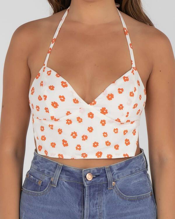 Ava And Ever Picking Flowers Halter Top for Womens
