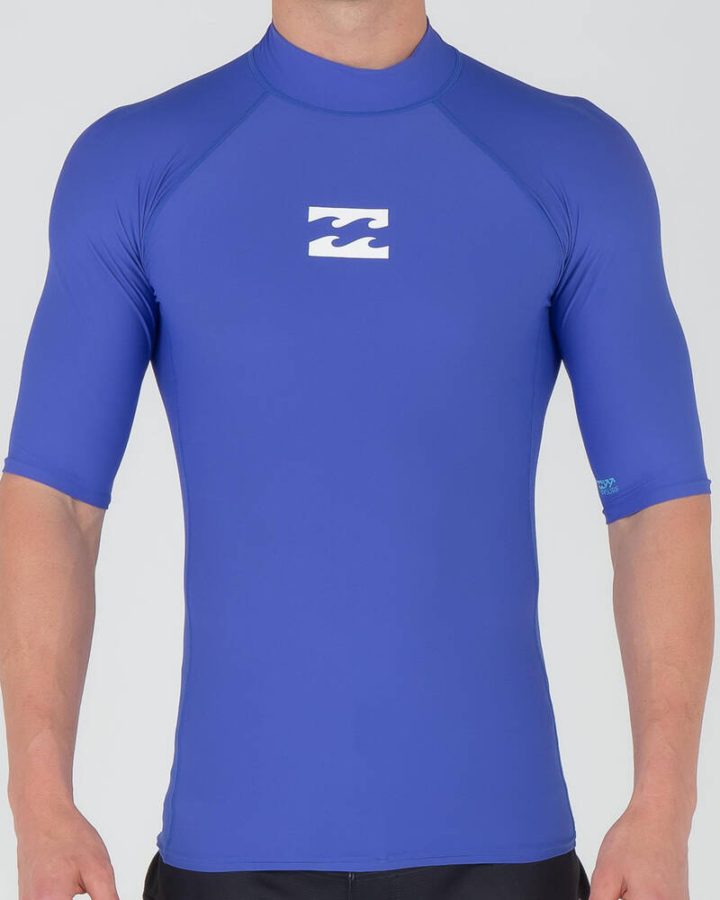 Billabong Mens' All Day Wave PF Short Sleeve Rash Vest for Mens