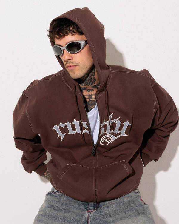 Rusty Freaker Zip Thru Hoodie for Mens