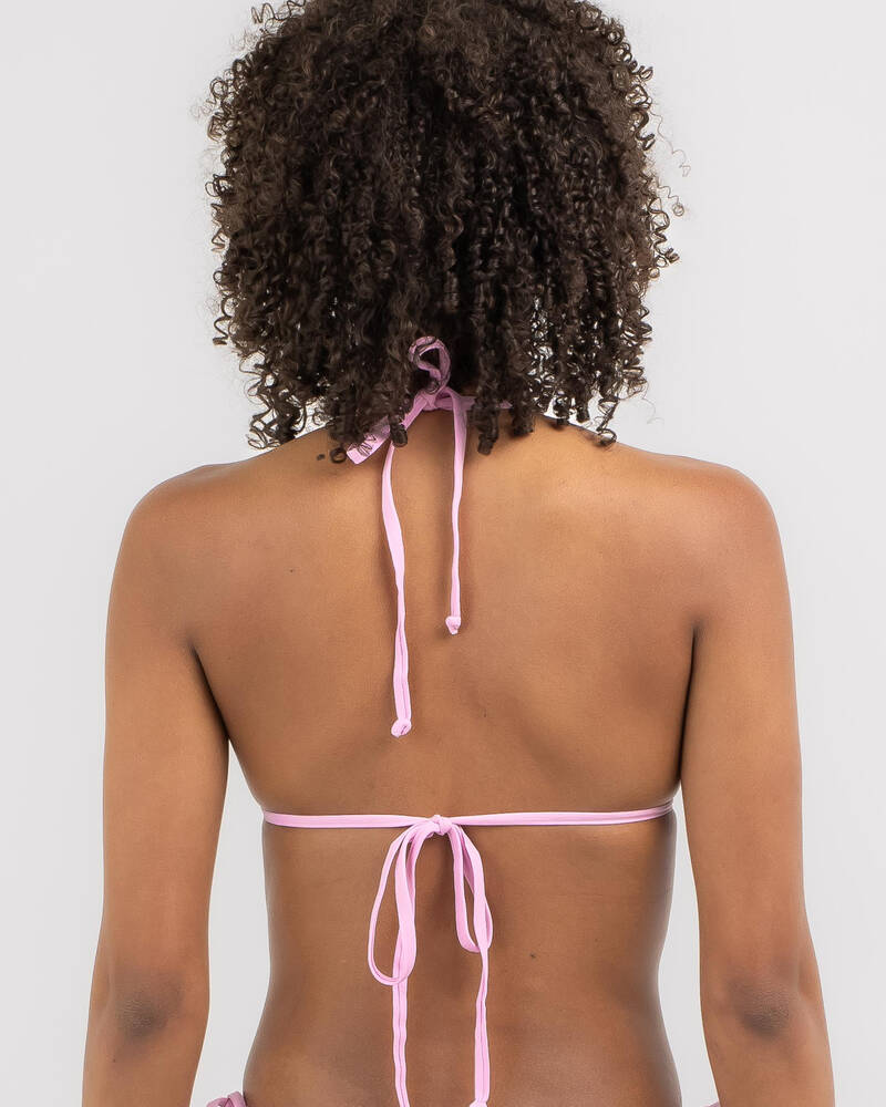 Playboy Diamante Bunny Sliding Triangle Bikini Top for Womens