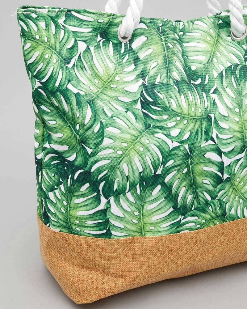 Mooloola Leafy Beach Bag for Womens