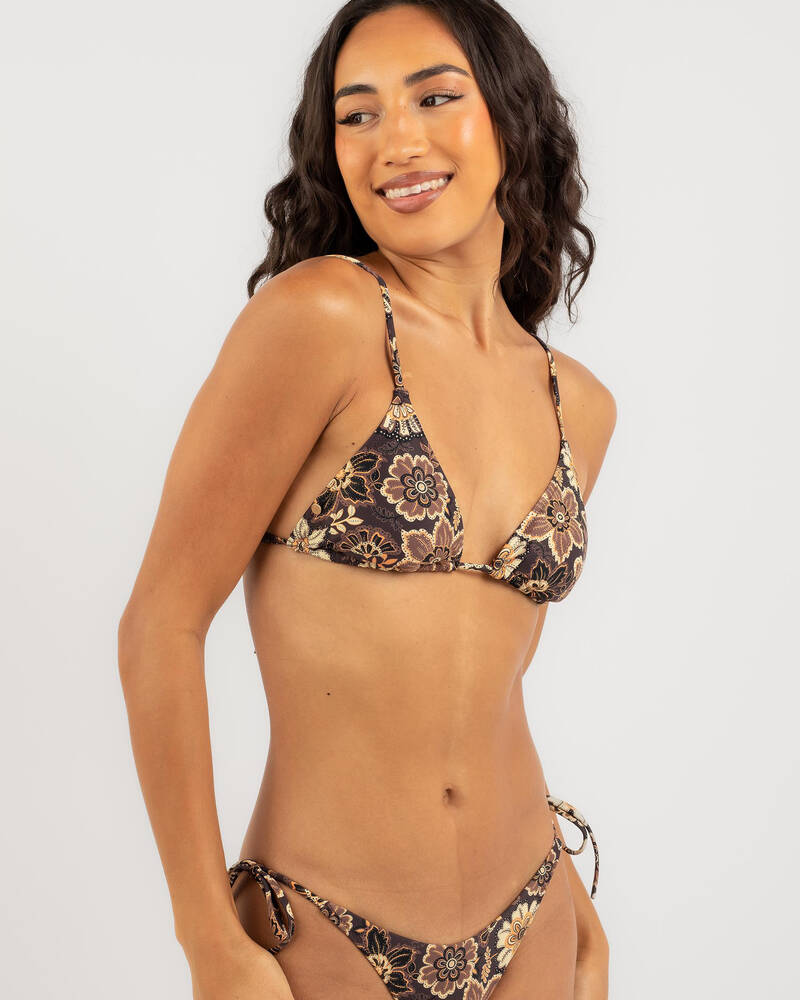 Rhythm Cantabria Floral Slide Triangle Bikini Top for Womens