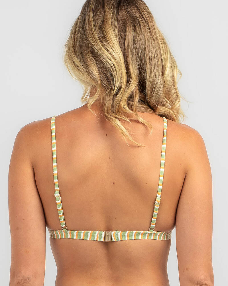 Rhythm Sunbather Stripe Bralette Bikini Top for Womens