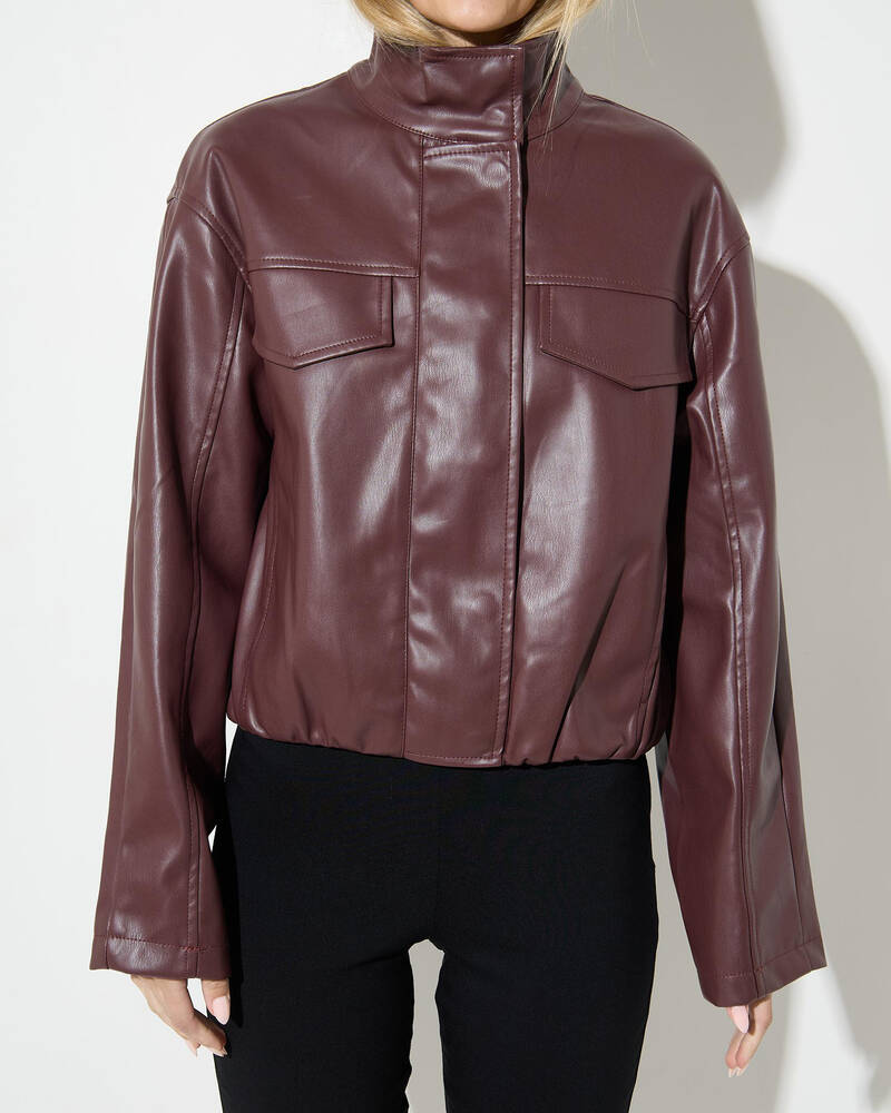 Ava And Ever Obsession Faux Leather Jacket for Womens