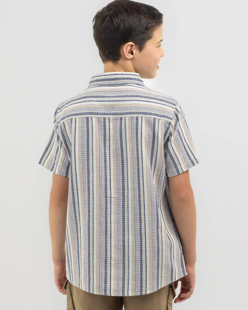 Lucid Boys' Striped Short Sleeve Shirt for Mens