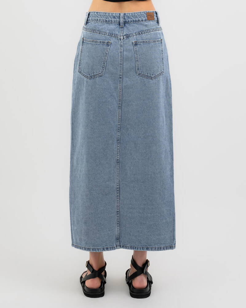Country Denim Adelaide Maxi Denim Skirt for Womens