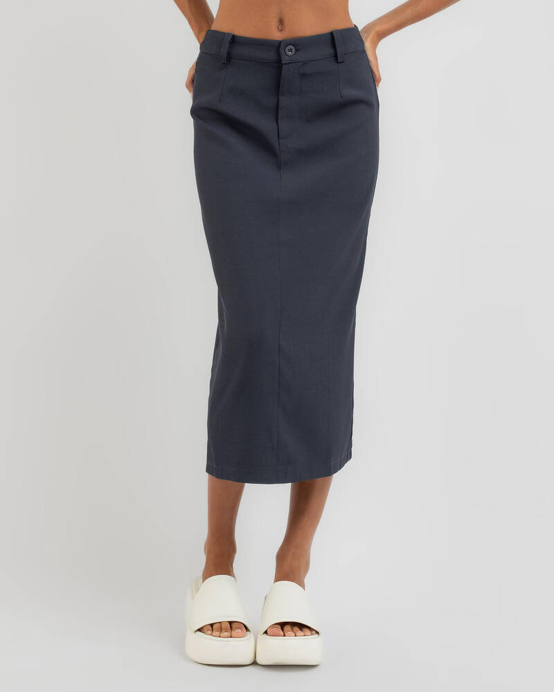 Mint Vanilla Hilly Midi Skirt for Womens