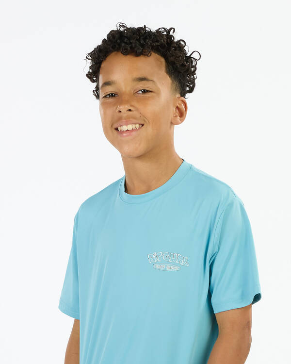 Rip Curl Boys Surf Shack Short Sleeve Rash Vest for Mens