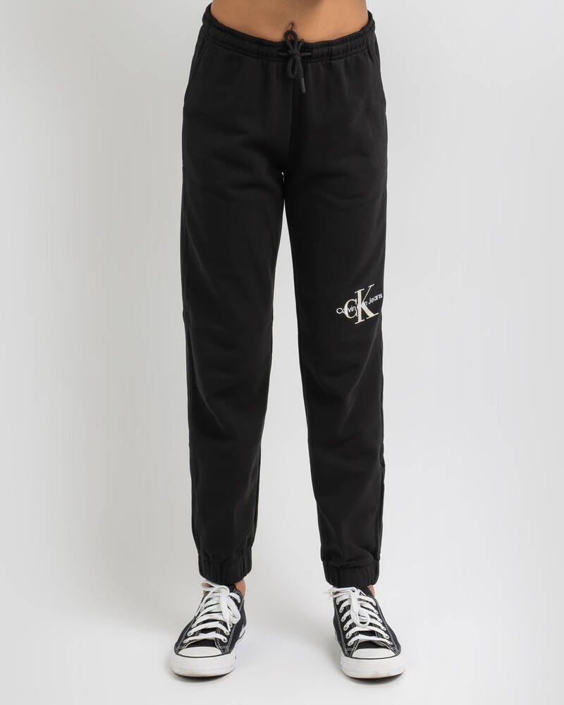 Calvin Klein Girls' Monogram Off Placed Track Pants for Womens