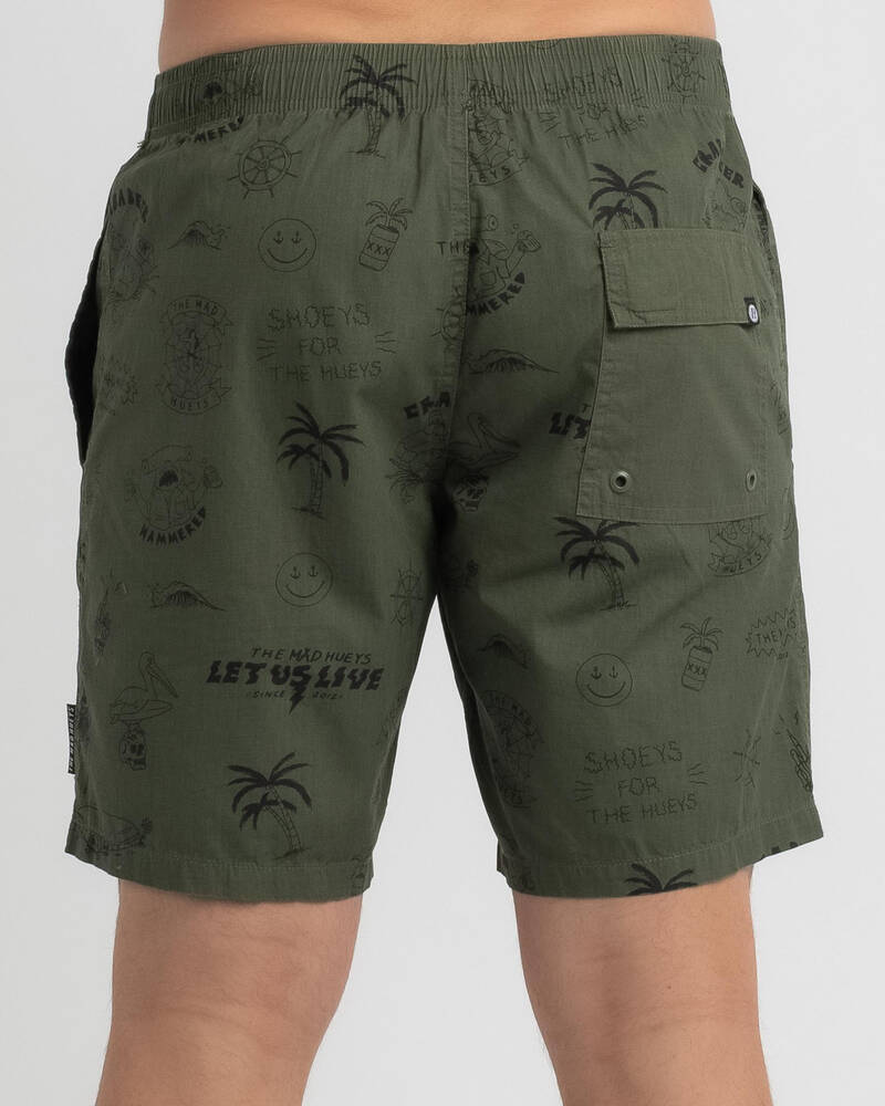 The Mad Hueys Let Us Live Elastic Shorts for Mens