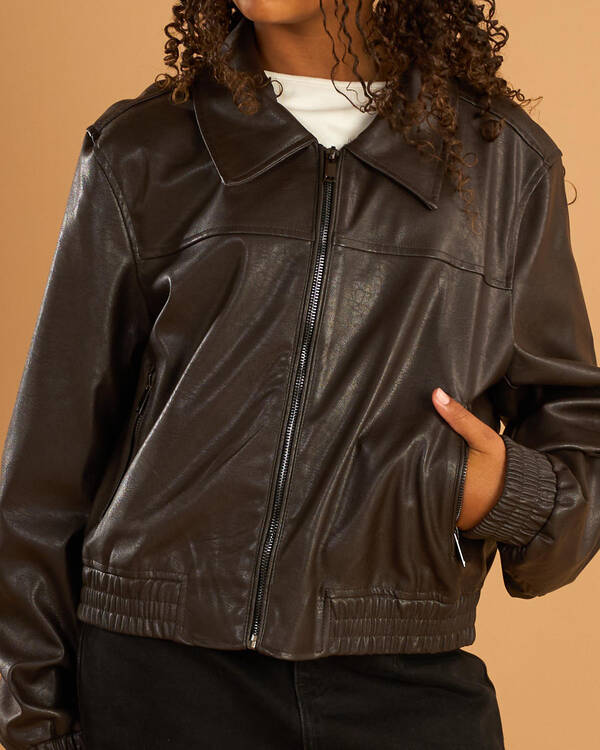 Ava And Ever Girls' Cyrus Faux Leather Jacket for Womens