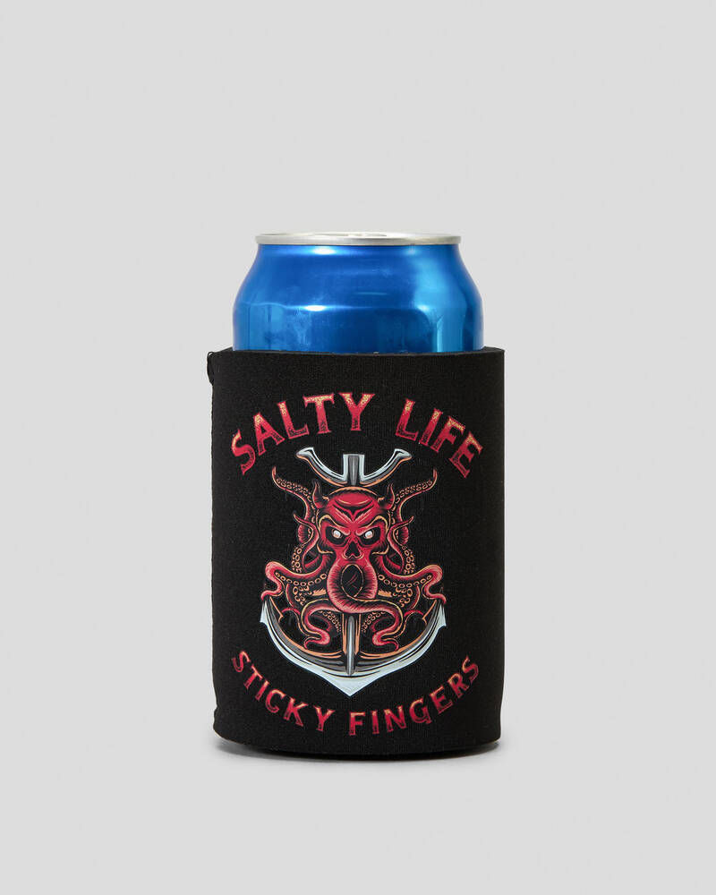 Salty Life Sticky Fingers Stubby Cooler for Mens