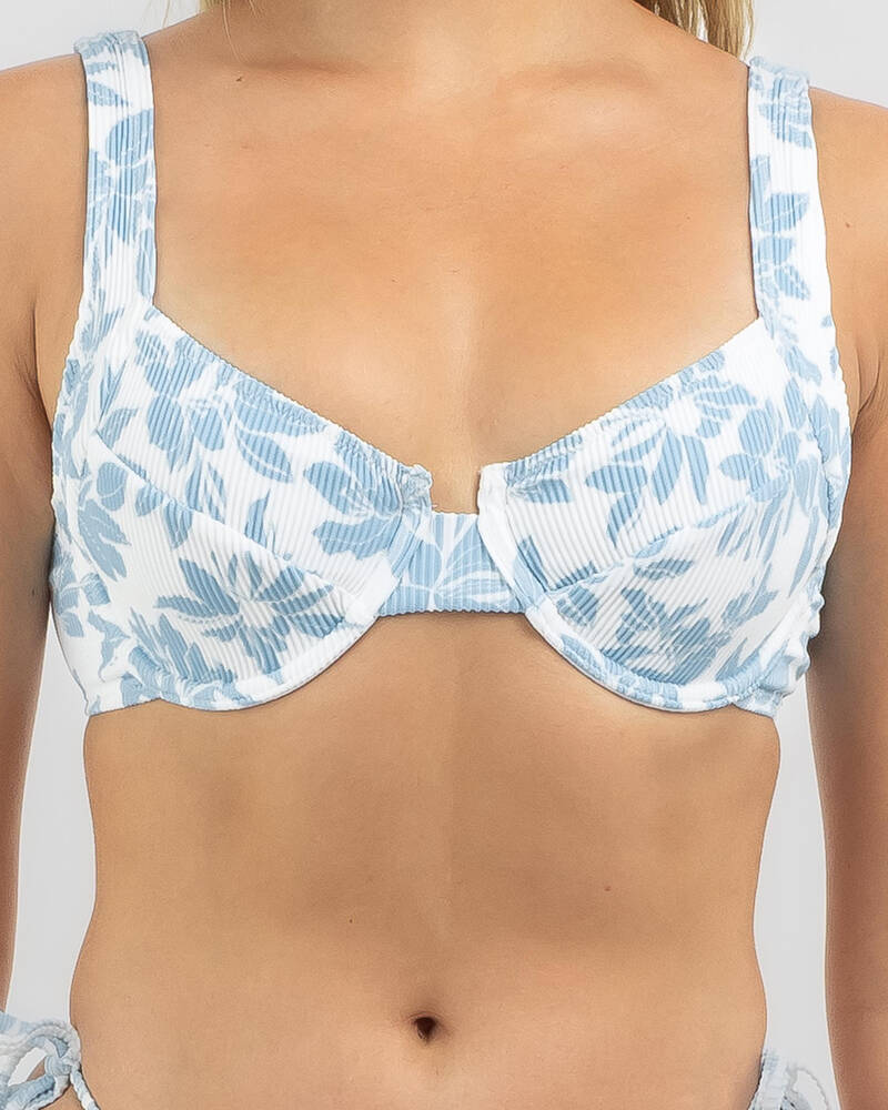 Rhythm Grace Floral Panelled Support Underwire Bikini Top for Womens