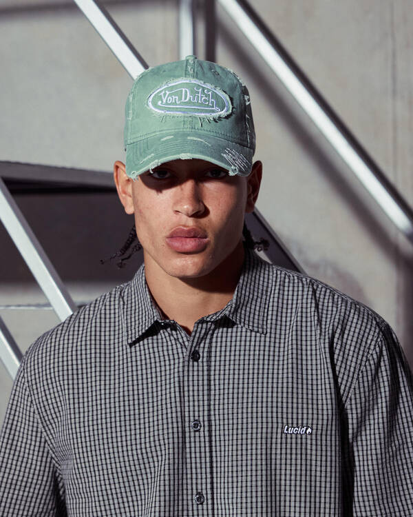 Distressed Zigzag Dad Cap