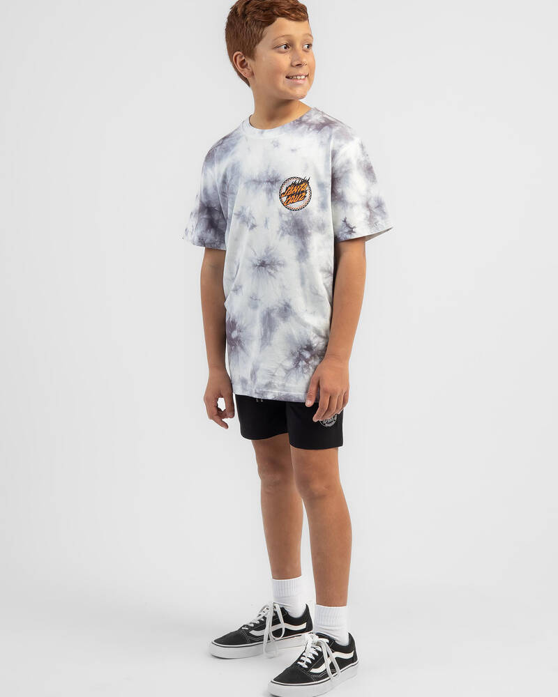 Santa Cruz Boys' Checked Out Flamed Dot T-Shirt for Mens