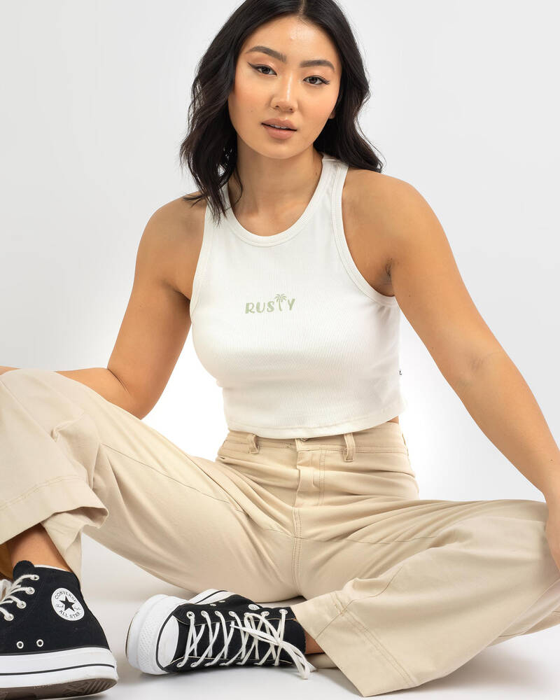 Rusty Palm Racer Tank Top for Womens