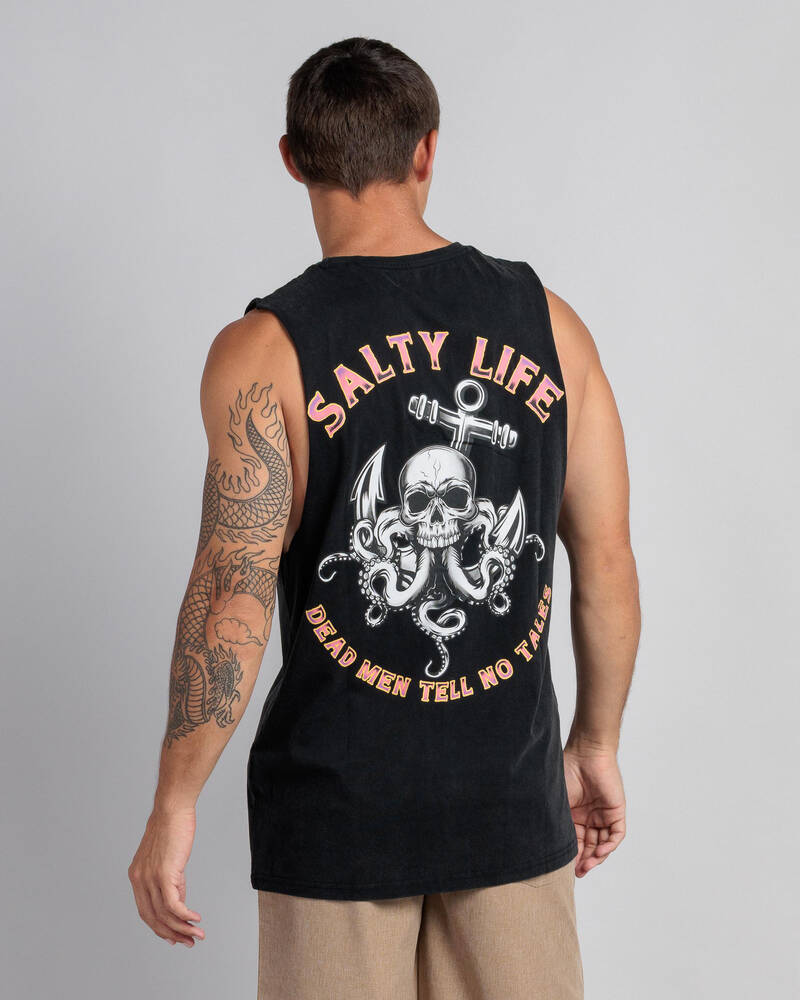 Salty Life Dark Grasp Muscle Tank for Mens